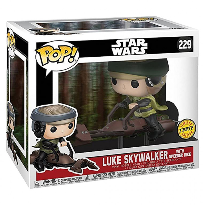 FUNKO POP RIDES »CHASE» STARWARS - LUKE SKYWALKER W/ SPEEDER BIKE 228