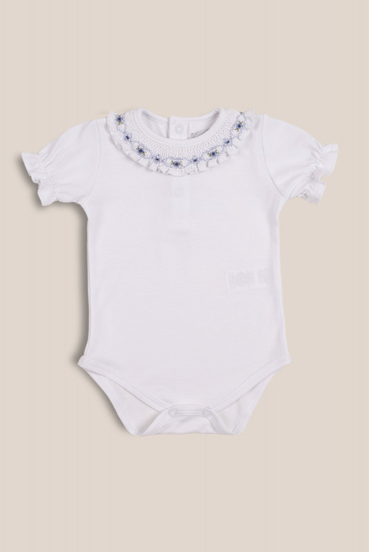 body cuello smock rayas azul