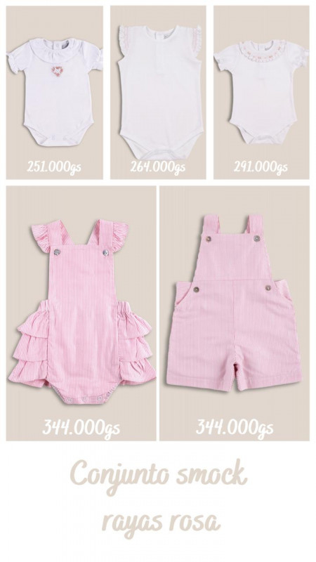 body cuello smock rayas rosa