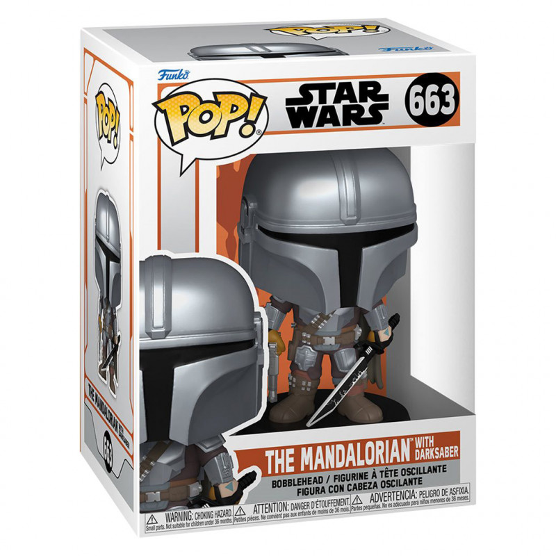 FUNKO POP STAR WARS THE MANDALORIAN WITH DARKSABER 663