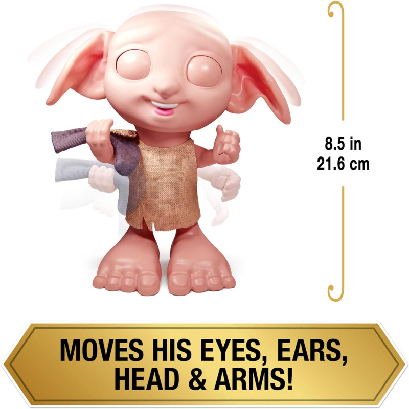 DOBBY ELF DOLL WITH SOCK HARRY POTTER, ANIMATRONIC INTERACTIVE MAGICAL