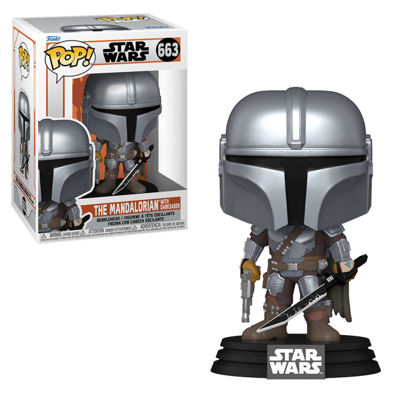 FUNKO POP STAR WARS THE MANDALORIAN WITH DARKSABER 663