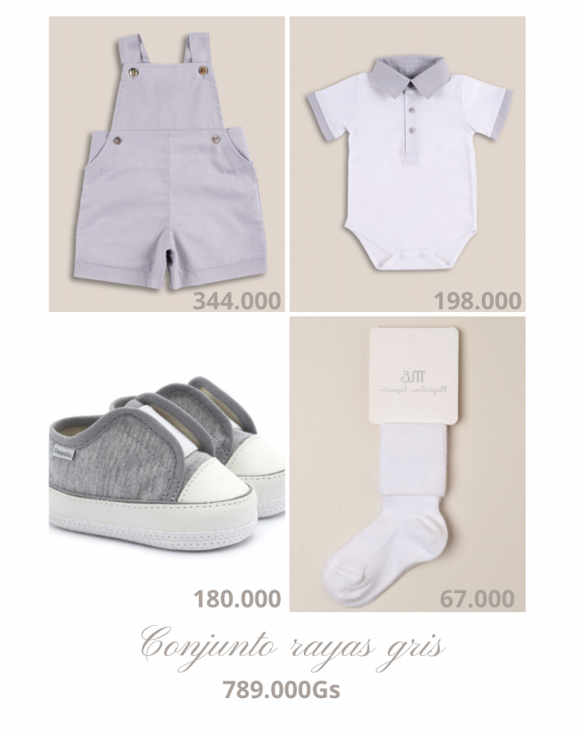 jardinera unisex gris