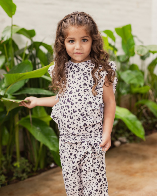 Pantalón Arianna Kids Brown Cheetah