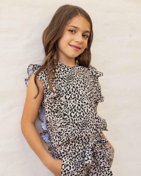 Blusa Luisa Kids Cheetah