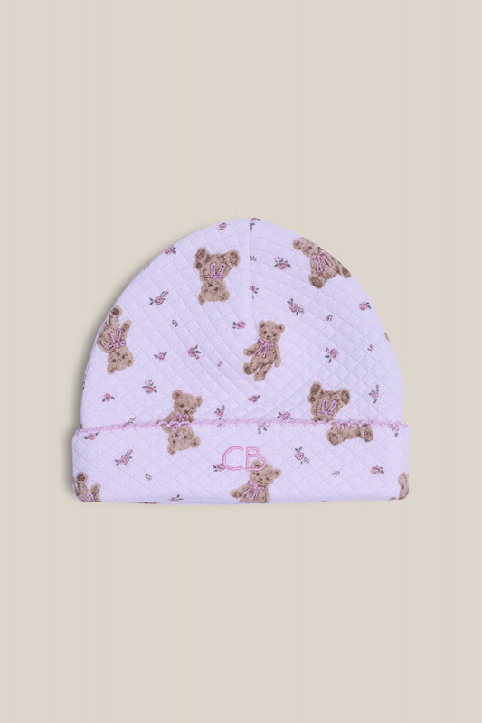 gorro estampado ositos rosado