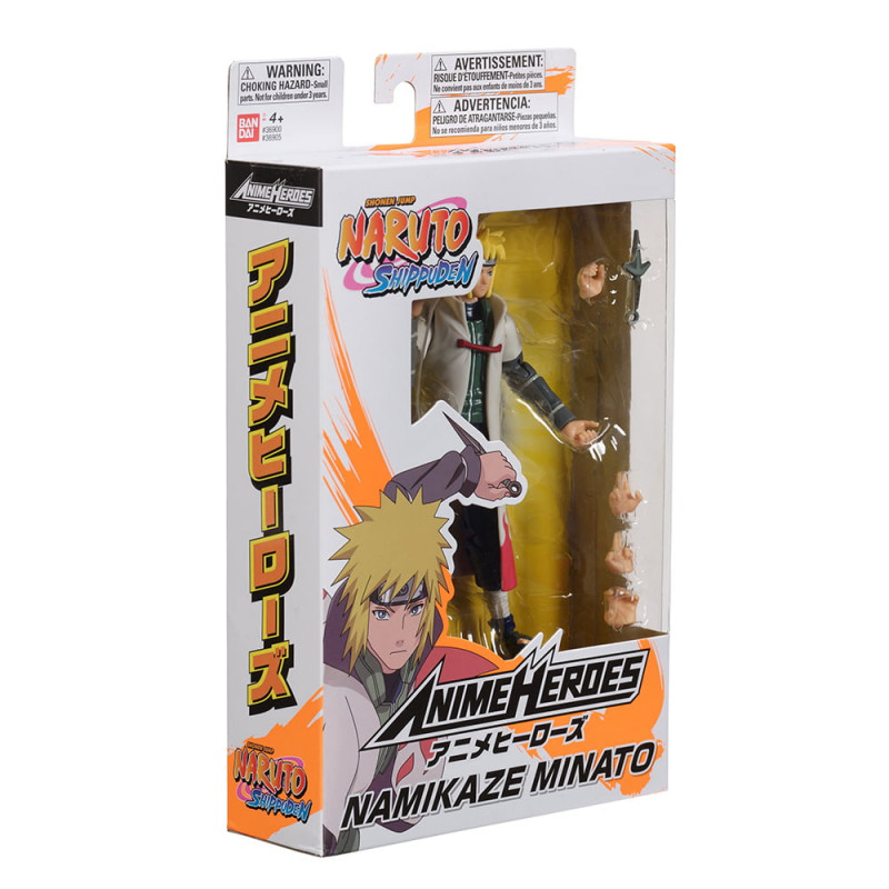 BANDAI  NARUTO SHIPPUDEN ANIME HEROES POSEABLE FIGURE  - NAMIKAZE MINATO