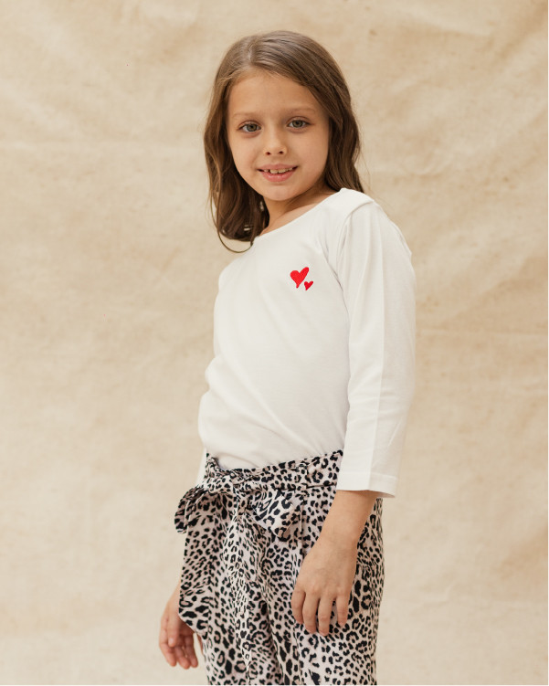 Remera Maite Kids White