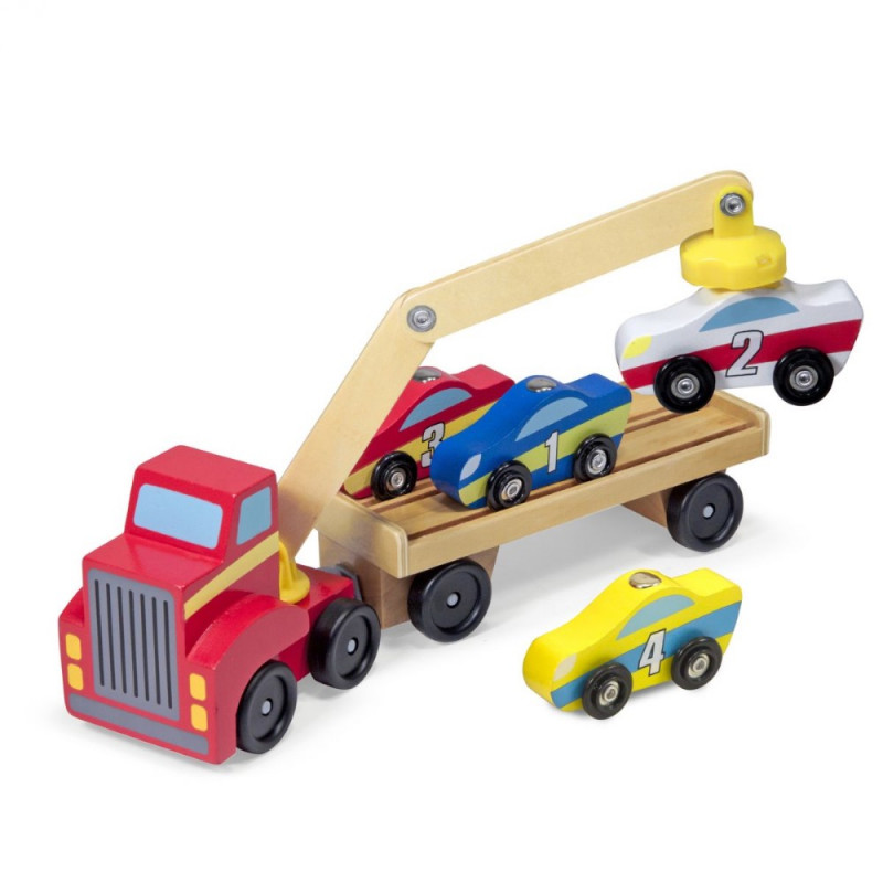 Camión remolque magnético de autos - Melissa & Doug