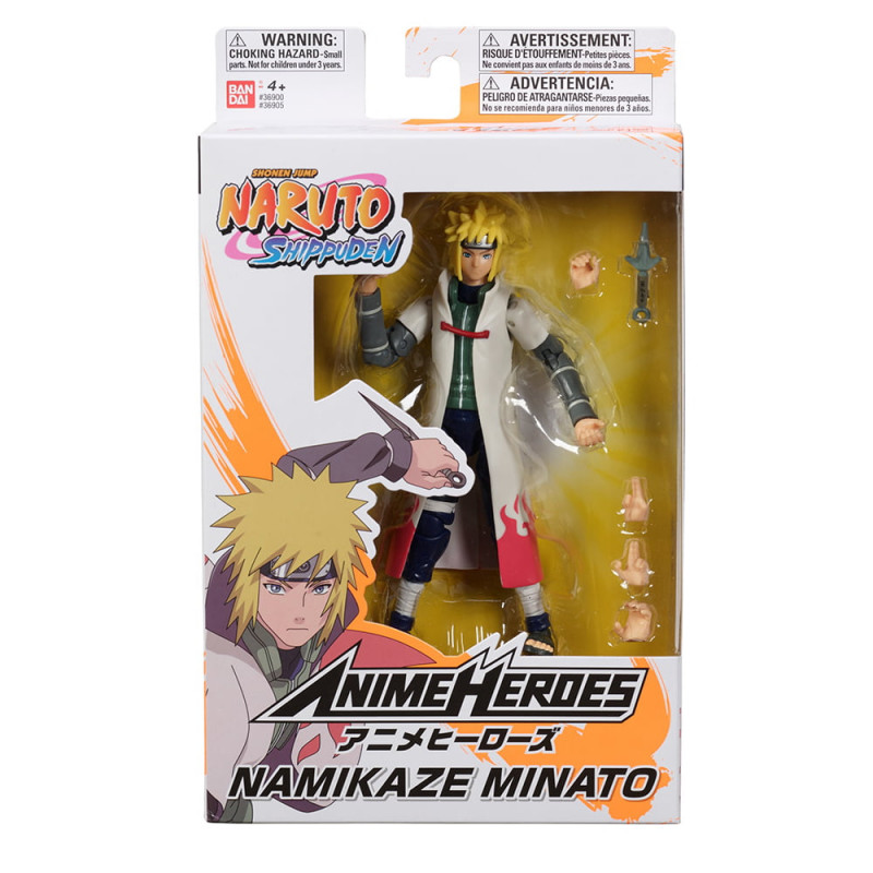 BANDAI  NARUTO SHIPPUDEN ANIME HEROES POSEABLE FIGURE  - NAMIKAZE MINATO