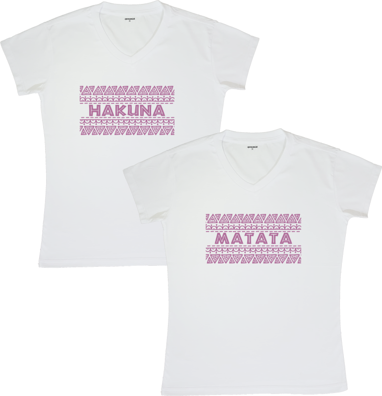 Combo Hakuna Matata - Blanco - 2 Remeras Ladies