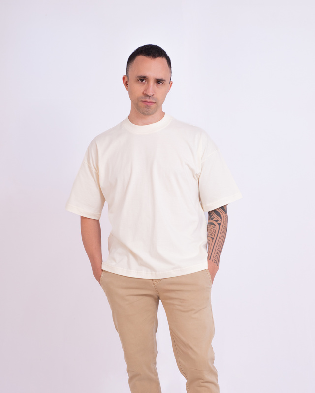 Remera Boxy Tee Off White