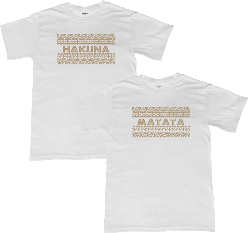 Combo Hakuna Matata - Blanco - 2 Remeras Unisex