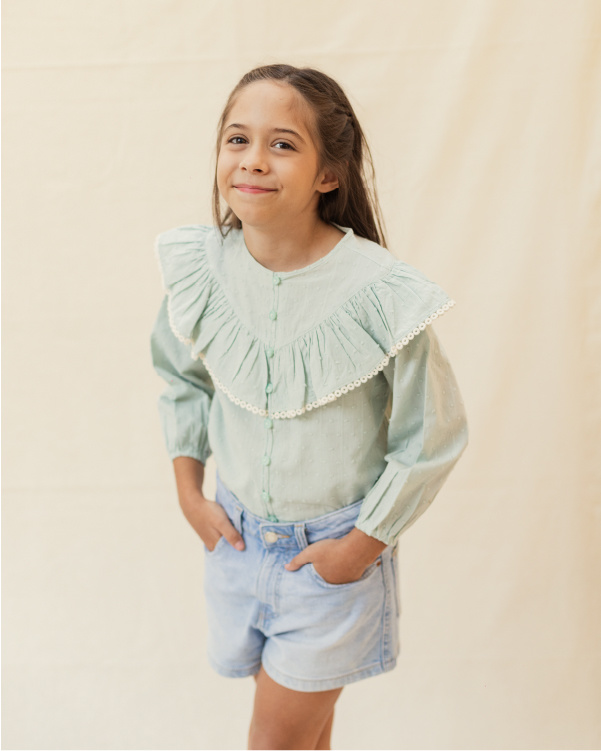 Camisa Marie Kids Baby Green