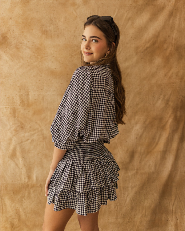 Conjunto Emily Mini Classic Houndstooth