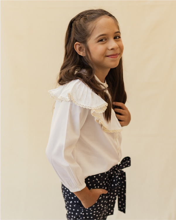 Camisa Marie Kids White