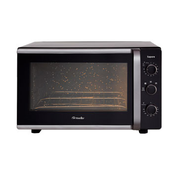 HORNO ELECTRICO MUELLER SAPORE 44 LTS. C/LUZ NEGRO