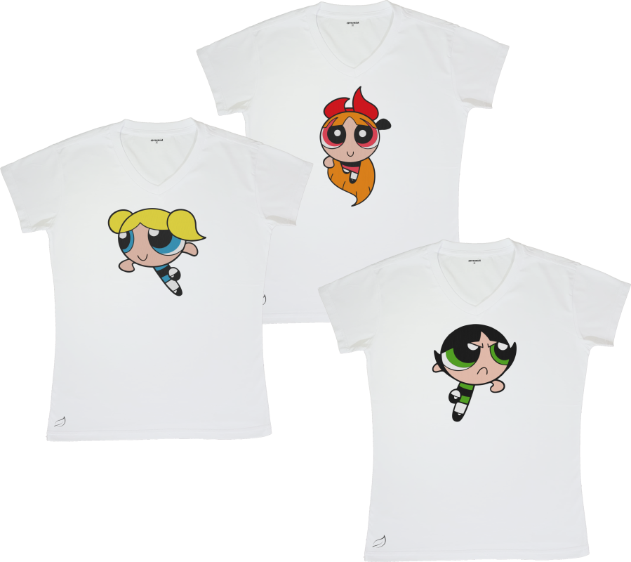Combo Powerpuff Girls - 3 Remeras Ladies