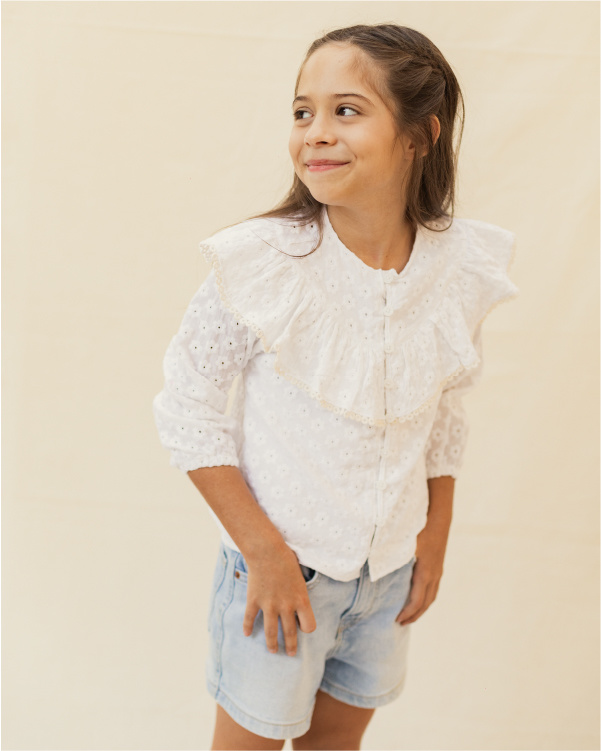 Camisa Marie Kids White