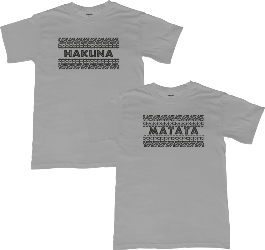 Combo Hakuna Matata - Gris - 2 Remeras Unisex