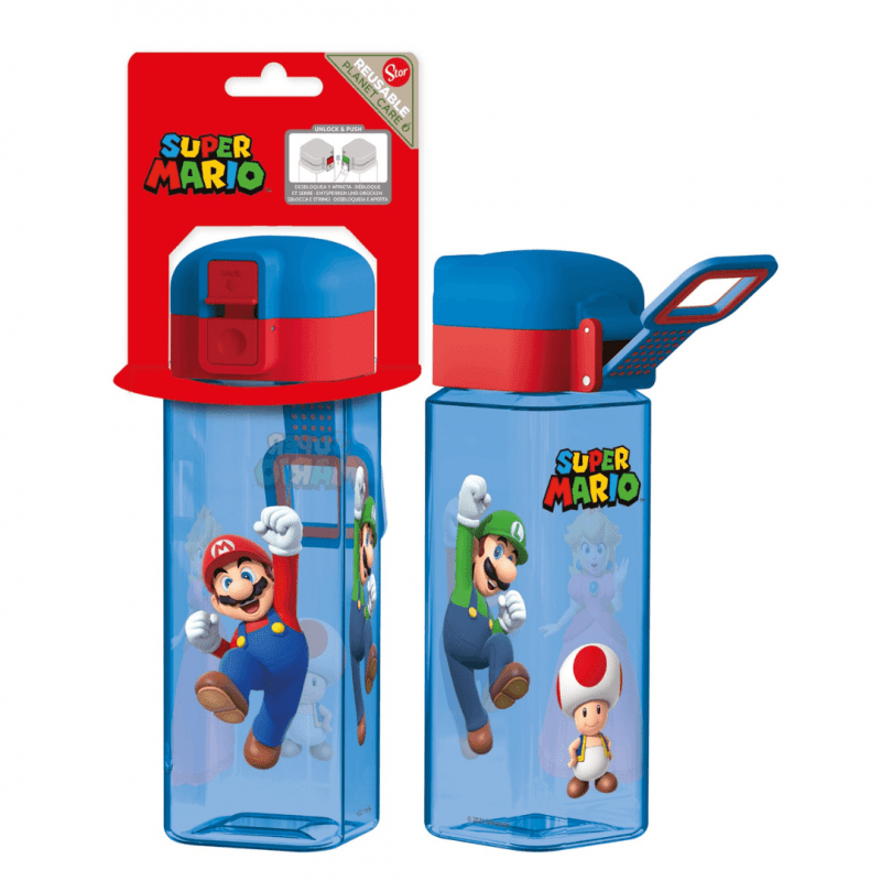 BOTELLA STOR SAFETY LOCK 550ML SUPER MARIO BROS