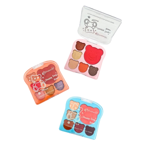 PALETA DE SOMBRAS+RUBOR HAPPY DAY DHERMOSA HX028