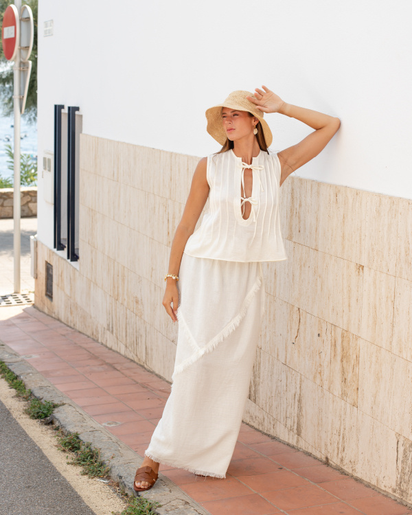 Falda Maxi Marbella Marfil