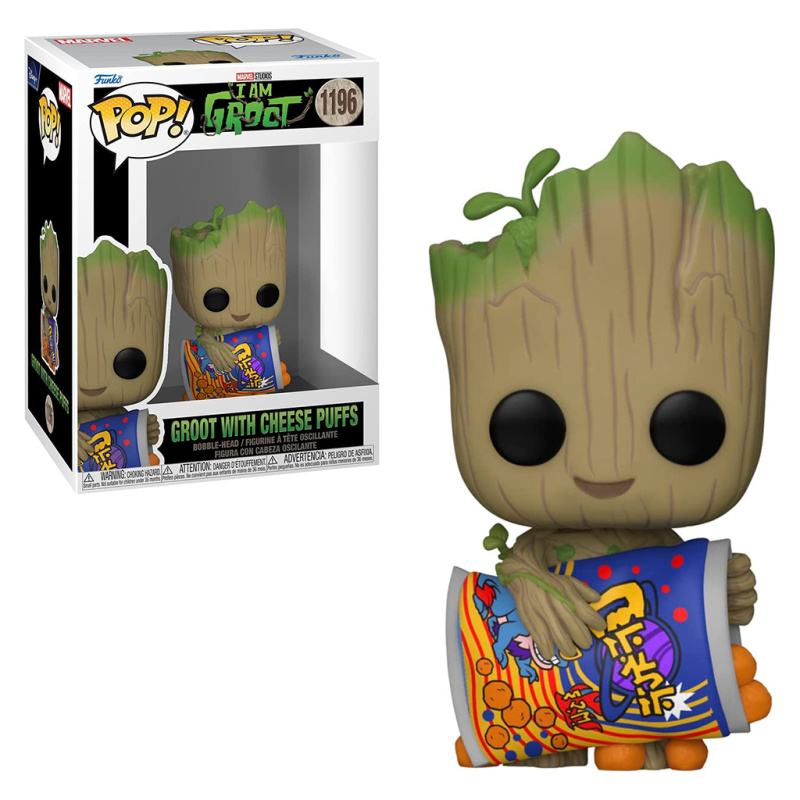 FUNKO POP I AM GROOT - GROOT WITH CHEESE PUFFS 1196