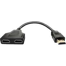 Cable Adaptador HDMI Macho a 2 HDMI Hembra - Negro