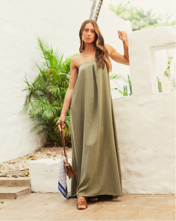 Vestido Palma Moss Green