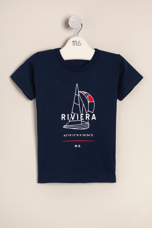 remera nautico azul