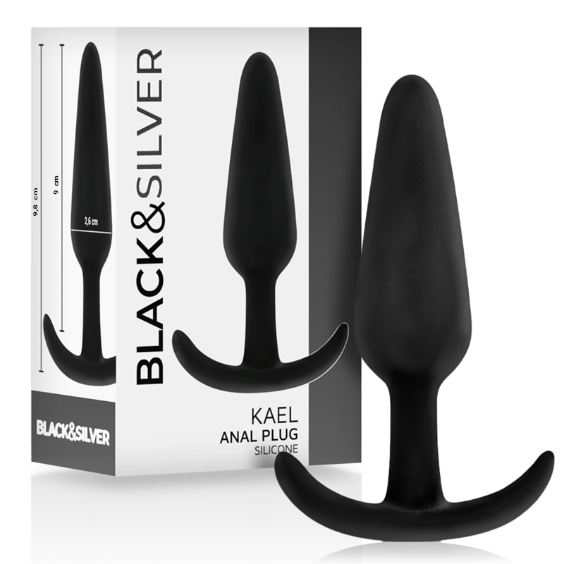 BLACK&SILVER – KAEL PLUG ANAL SILICONA CON ASA MEDIANO