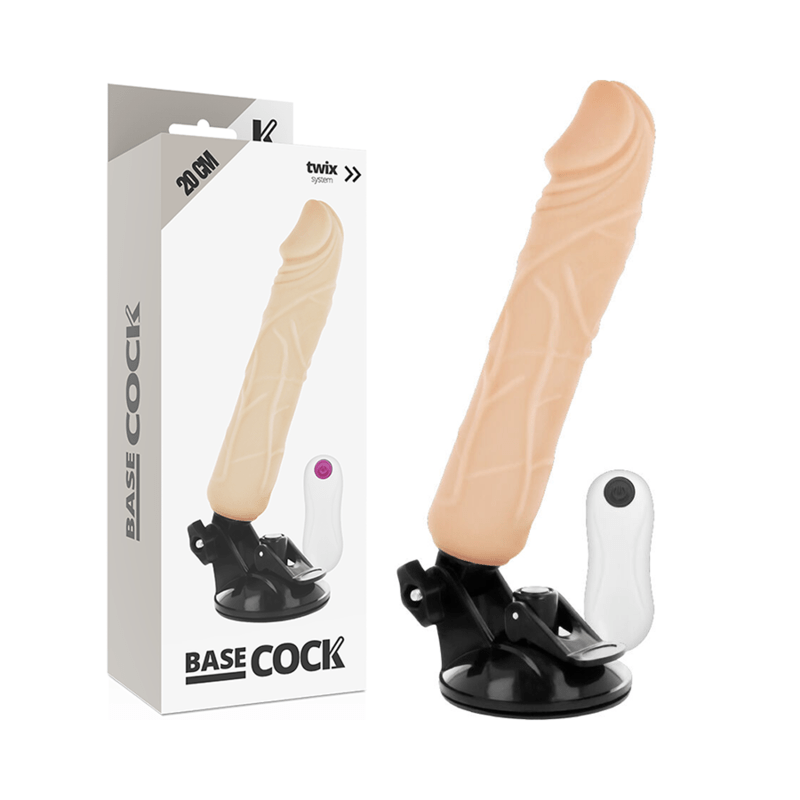 BASECOCK REALISTIC VIBRADOR CONTROL REMOTO NATURAL 20CM