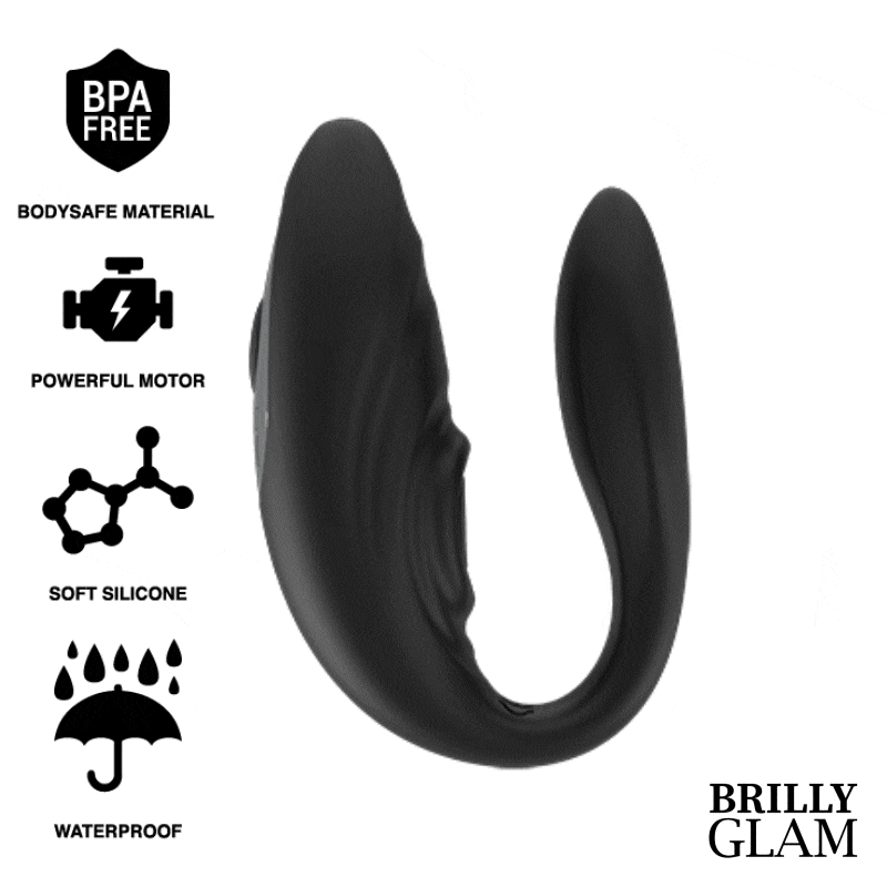 BRILLY GLAM- COUPLE PULSING VIBRATING CONTROL REMOTO