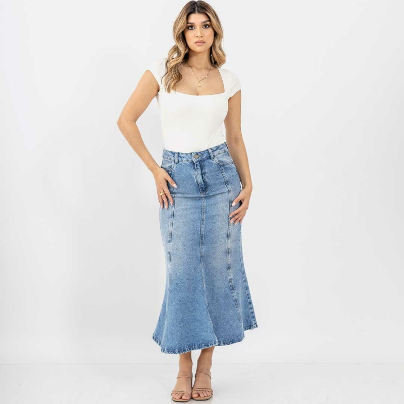 Pollera Midi Jeans Cod.1240264