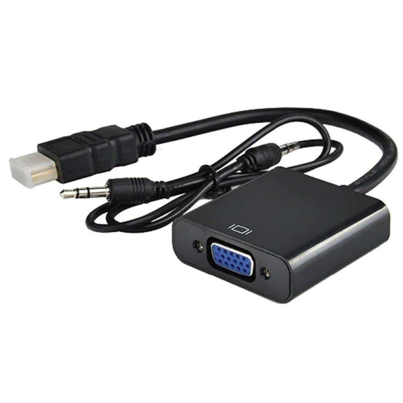 Adaptador HDMI a VGA con audio