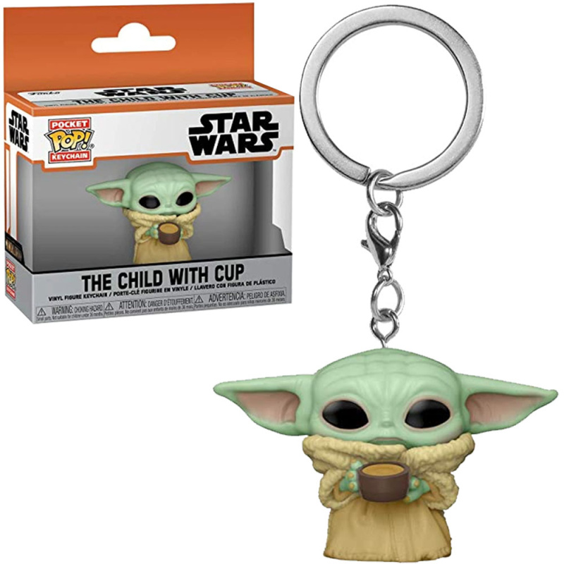 POP KEYCHAIN THE CHILD WITH CUP BABY YODA