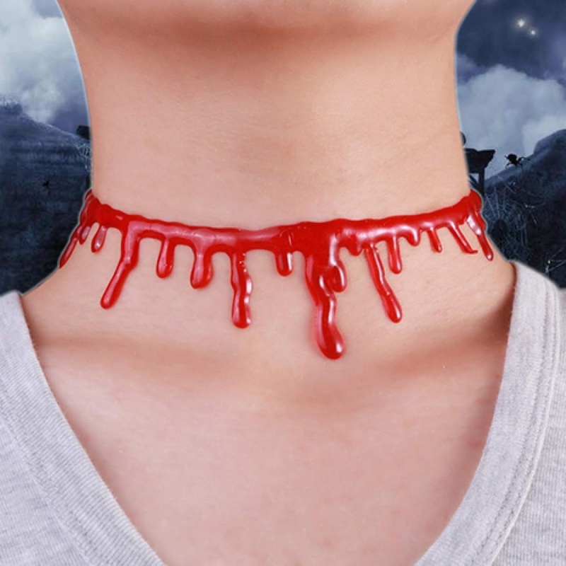 ACCESORIO HALLOWEEN - COLLAR CHOCKER SANGRE