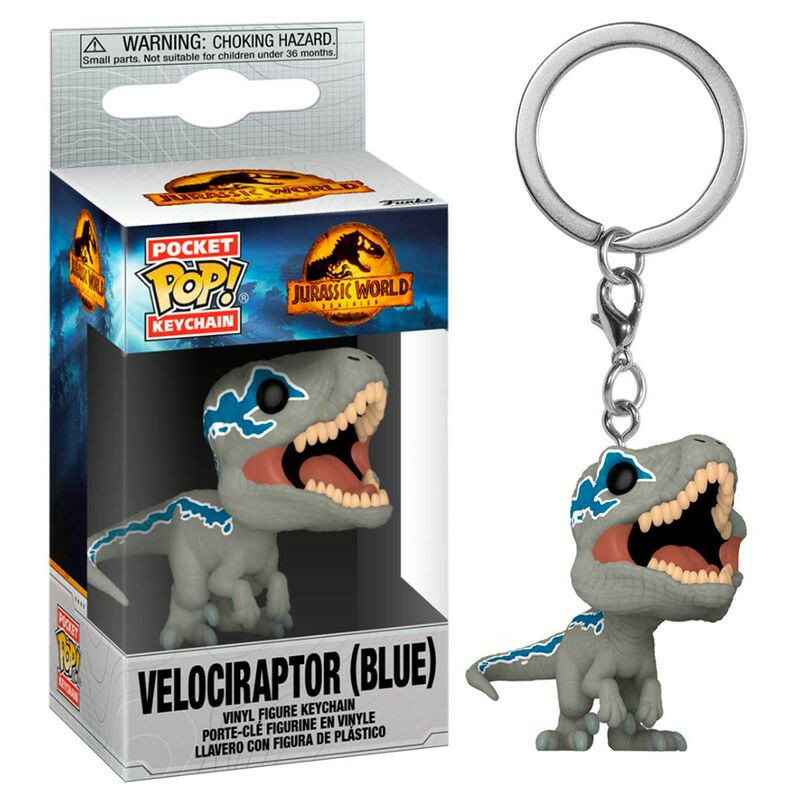 POP KEYCHAIN JURASSIC WORLD - VELOCIRAPTOR (BLUE)