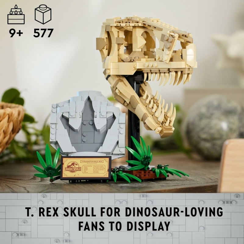 LEGO JURASSIC WORLD FÓSILES DE DINOSAURIO CRÁNEO DE T REX