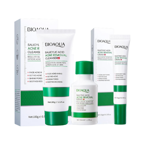 KIT FACIAL ANTI-ACNÉ CON ÁCIDO SALICÍLICO BIOAQUA