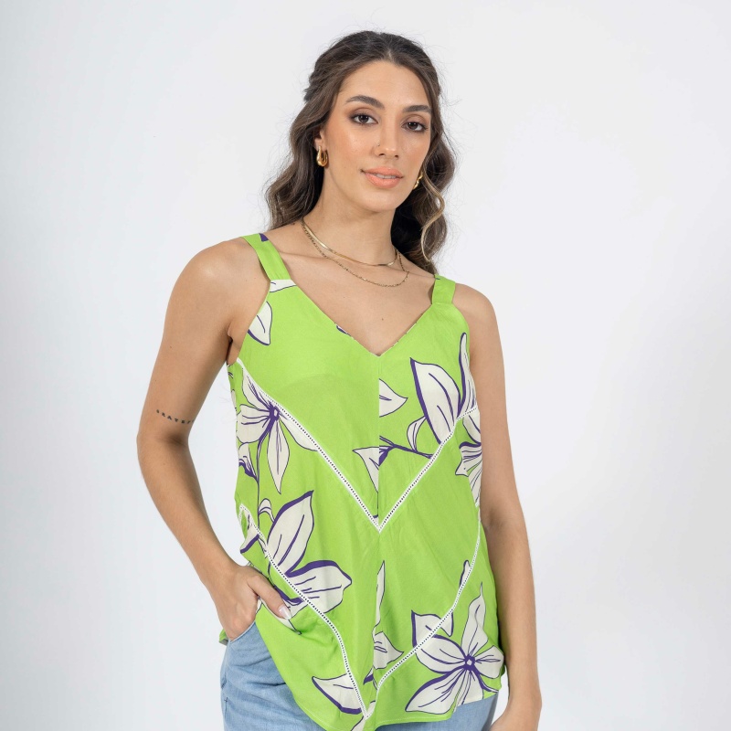 Blusa solera estampado verde Cod. 6220010