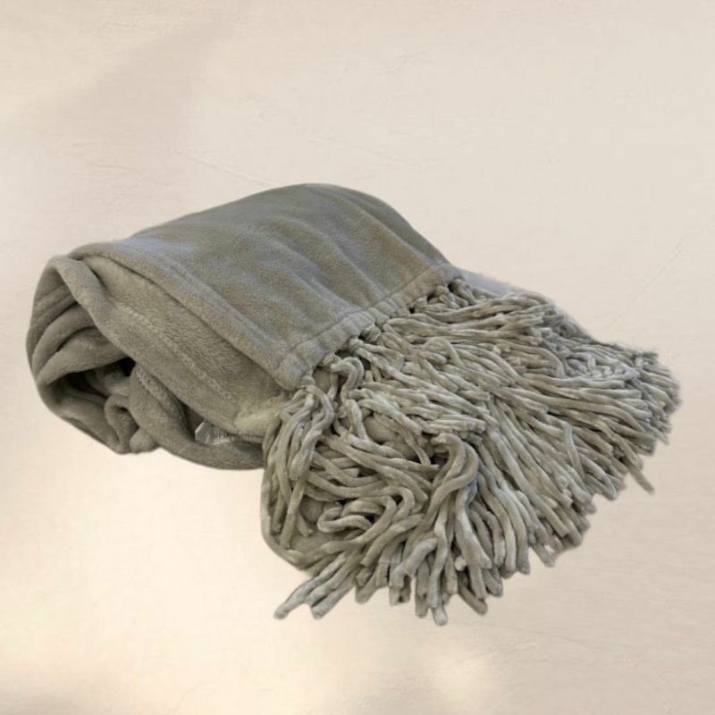 Manta Velvet gris