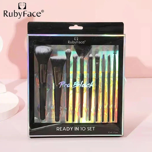 KIT DE 10 BROCHAS RUBY FACE FB10