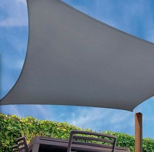 TOLDO CUADRADO 3X3 IMPERMEABLE GRIS