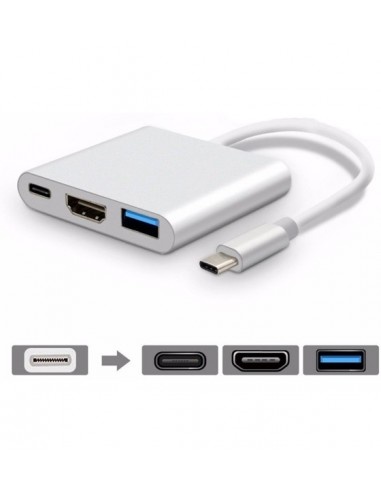 Adaptador hub USB C a HDMI