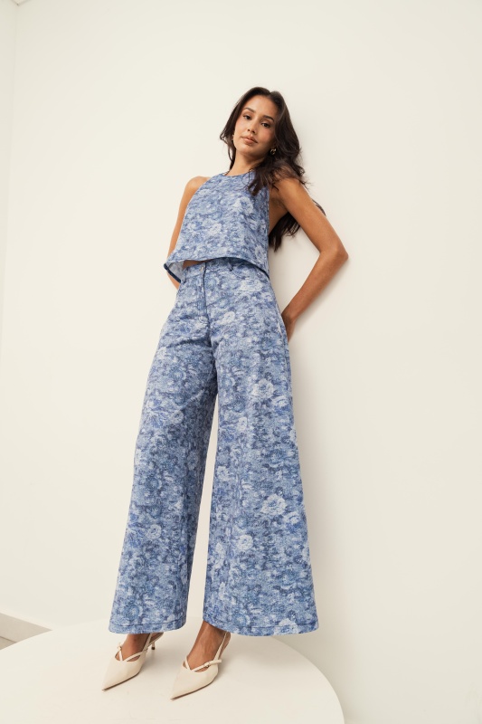 PANTALON GRETTA DENIM BLOOM