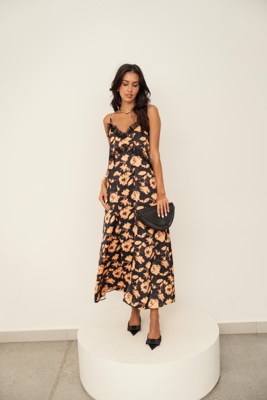 VESTIDO NEW ISABEL SEPIA BLOOM