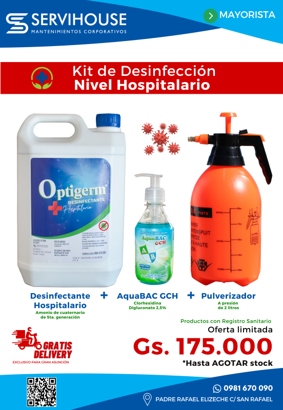 Kit Desinfección Hospitalaria