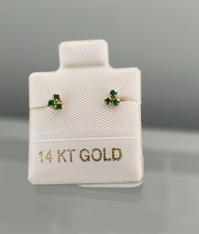 clover stone baby eirrings